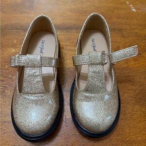 Cat & Jack Gold Glitter Dress Shoes